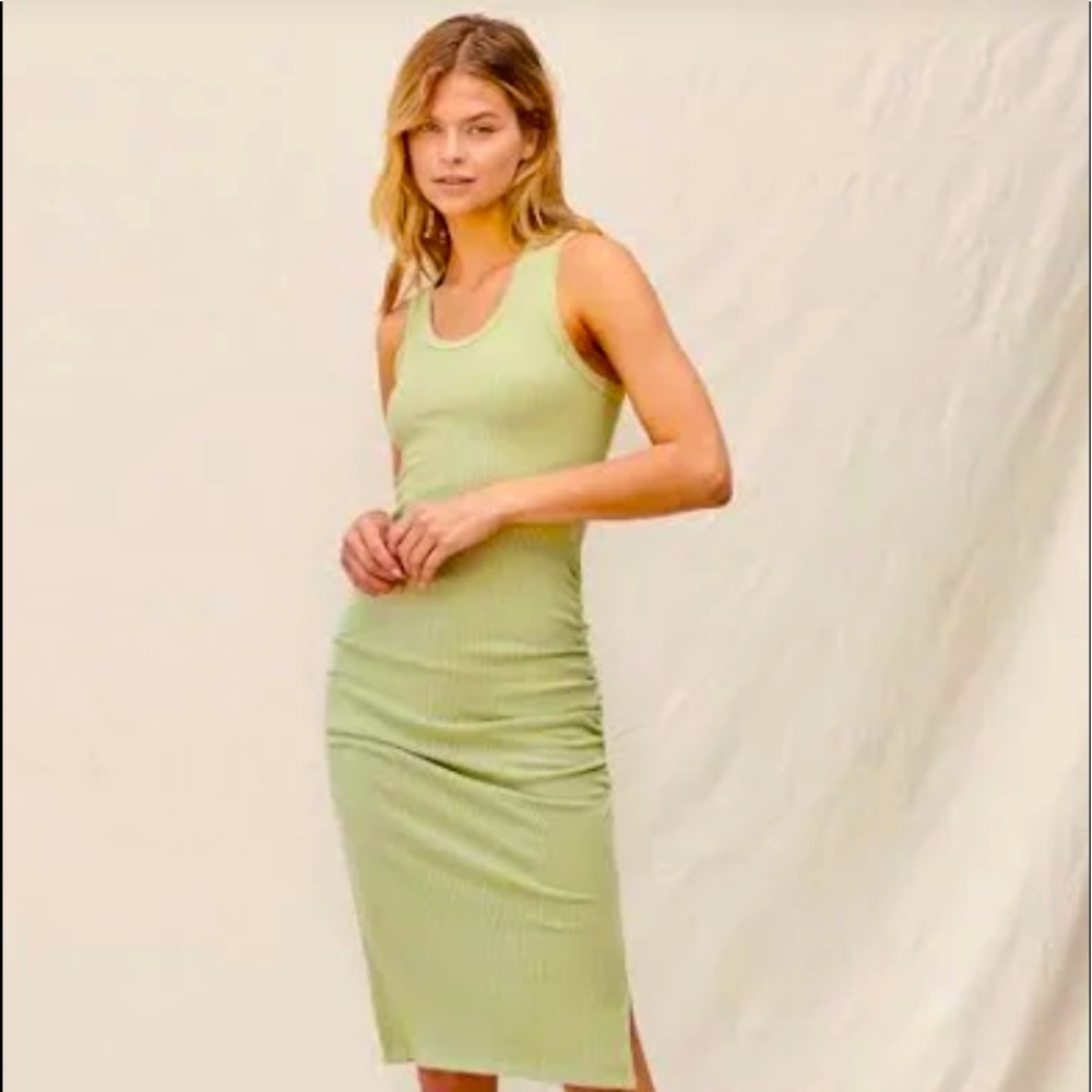 Sundry Sage Ribbed Tank Midi 🤩